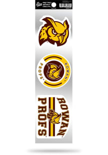 Rowan University 3pk Retro Auto Decal - Brown