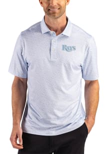 Cutter and Buck Tampa Bay Rays Light Blue Mono Pike Fern Big and Tall Polo