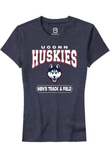 Summit Sportswear UConn Huskies Womens Navy Blue Men's Track & Field Short Sleeve T-Shirt