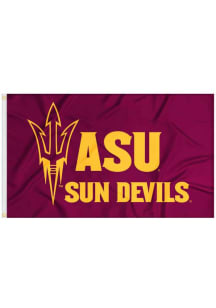 Arizona State Sun Devils Slogan Silk Screen Grommet Flag - Red