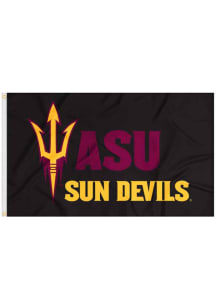 Arizona State Sun Devils Basic Logo Silk Screen Grommet Flag - Red