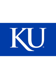 Kansas Jayhawks 3x5 White Trajen Silk Screen Grommet Flag - Blue