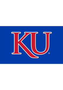 Kansas Jayhawks 3x5 Red Trajen Silk Screen Grommet Flag - Blue
