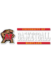 Maryland Terrapins 6x2 Basketball Auto Decal - Red
