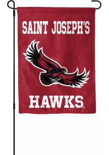 Saint Josephs Hawks 13x18 inch Garden Flag - Maroon