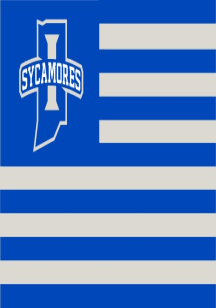 Indiana State Sycamores Americana Silk Screen Grommet Flag - Blue