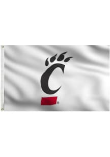 Cincinnati Bearcats 3x5 White Grommet Silk Screen Grommet Flag - White