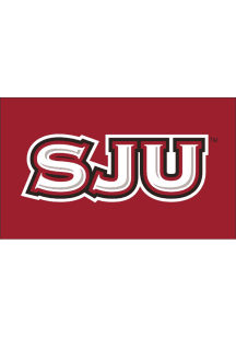 Saint Josephs Hawks Basic Logo Silk Screen Grommet Flag - Black