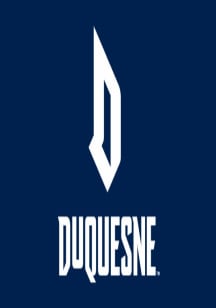 Duquesne Dukes Basic Logo Silk Screen Grommet Flag - Navy Blue