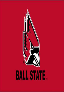 Ball State Cardinals Wordmark 3x5 Ft Silk Screen Grommet Flag - Red