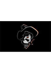 Oklahoma State Cowboys Pistol Pete 3x5 Ft Silk Screen Grommet Flag - Black