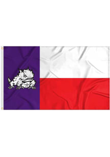 TCU Horned Frogs Texas Flag 3x5 Silk Screen Grommet Flag - Purple