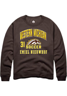 Emiel Nieuwhof Western Michigan Broncos Mens Brown NIL Arch Logo Player Crew