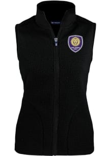 Cutter and Buck Orlando City SC Womens Black Cascade Sherpa Vest