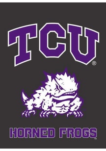 TCU Horned Frogs 30x40 Silk Screen Banner - Black