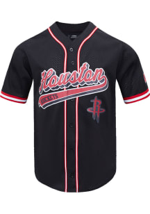 Pro Standard Houston Rockets Mens Black Script Tail Mesh Baseball Jersey