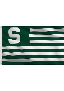 Michigan State Spartans 3x5 Banner Logo Silk Screen Grommet Flag - Green