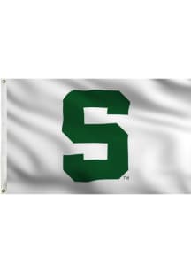 Michigan State Spartans 3 x 5 Silk Screen Grommet Flag - White