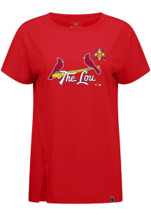 Levelwear St Louis Cardinals Womens Red Influx City Connect Core Short Sleeve T-Shirt