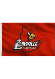 Louisville Cardinals 3x5 Grommet Silk Screen Grommet Flag - Red