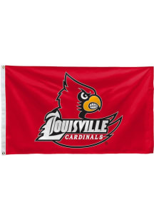 Louisville Cardinals 3x5 Red Grommet Applique Flag