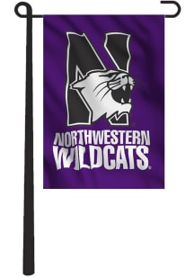 Northwestern Wildcats Team Logo Garden Flag - Purple