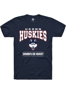 Summit Sportswear UConn Huskies Navy Blue Women's Ice Hockey Short Sleeve T Shirt