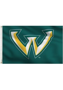 Wayne State Warriors Team Logo Grommet Silk Screen Grommet Flag - Green