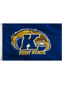 Kent State Golden Flashes Team Logo Grommet Silk Screen Grommet Flag - Blue