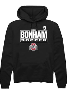 Jadin Bonham Ohio State Buckeyes Mens Black NIL Stacked Box Player Hood