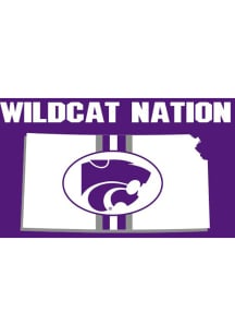 K-State Wildcats Logo In State Grommet Silk Screen Grommet Flag - Purple