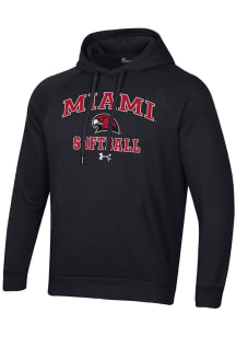 Under Armour Miami RedHawks Mens Black Softball Rival Long Sleeve Hoodie