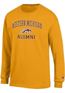 Champion Western Michigan Broncos Gold Logo Alumni Jersey Long Sleeve T Shirt