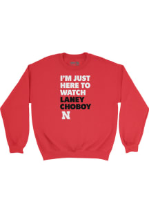 Laney Choboy Nebraska Cornhuskers Mens Red Game Day Crew Player Crew