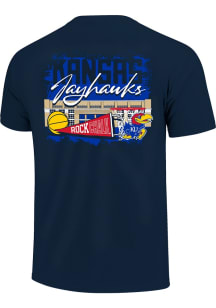 Kansas Jayhawks Navy Blue Memorabilia Basketball Short Sleeve T Shirt