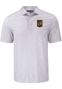 Cutter and Buck Los Angeles FC Mens Grey Pike Flora Short Sleeve Polo
