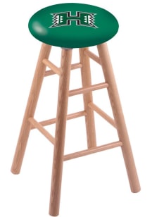 Hawaii Warriors Round Cushion Oak Pub Stool - Brown