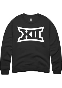 Summit Sportswear Big 12 Mens Black Primary Logo Long Sleeve Crew Sweatshirt