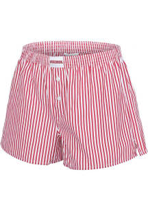Wisconsin Badgers Womens Red Boxer Shorts