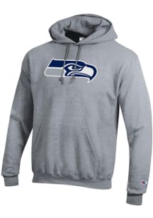 Champion Seattle Seahawks Mens Grey Powerblend Long Sleeve Hoodie