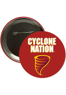 Iowa State Cyclones 3" Cyclone Nation Button - Cardinal