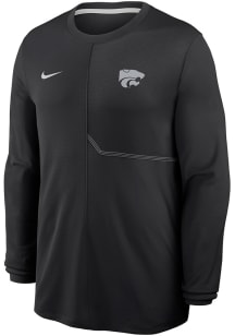 Nike K-State Wildcats Black Dri-Fit Coach Long Sleeve T Shirt