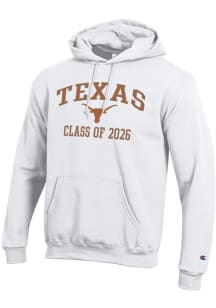 Champion Texas Longhorns Mens White Font Class of 2026 Powerblend Long Sleeve Hoodie