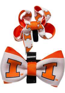 Illinois Fighting Illini Pet 2pk Pet Bow