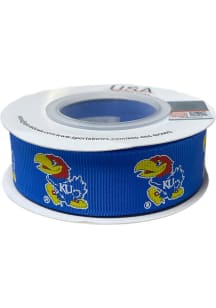 Kansas Jayhawks 7/8in 10 yard Bulk Kids Hair Ribbons