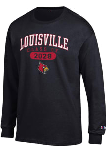 Champion Louisville Cardinals Black Class of 2028 Jersey Long Sleeve T Shirt