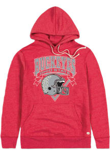 Homefield Ohio State Buckeyes Mens Red Football Vintage 90s Helmet Long Sleeve Hoodie