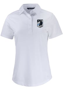 Cutter and Buck Minnesota United FC Womens White Prospect Short Sleeve Polo Shirt