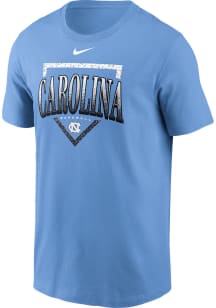 Nike North Carolina Tar Heels Light Blue Baseball Home Plate Refresh Short Sleeve T Shirt