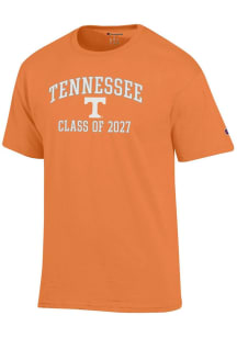 Champion Tennessee Volunteers Orange Font Class of 2027 Jersey Short Sleeve T Shirt